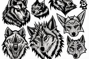 Lone wolf tattoo idea