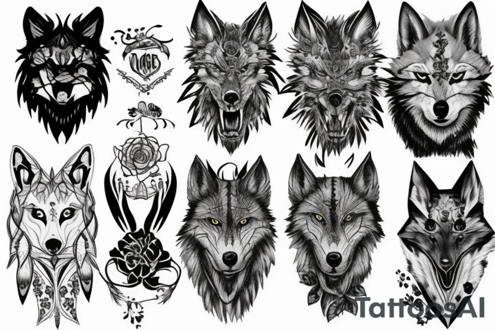 Lone wolf tattoo idea