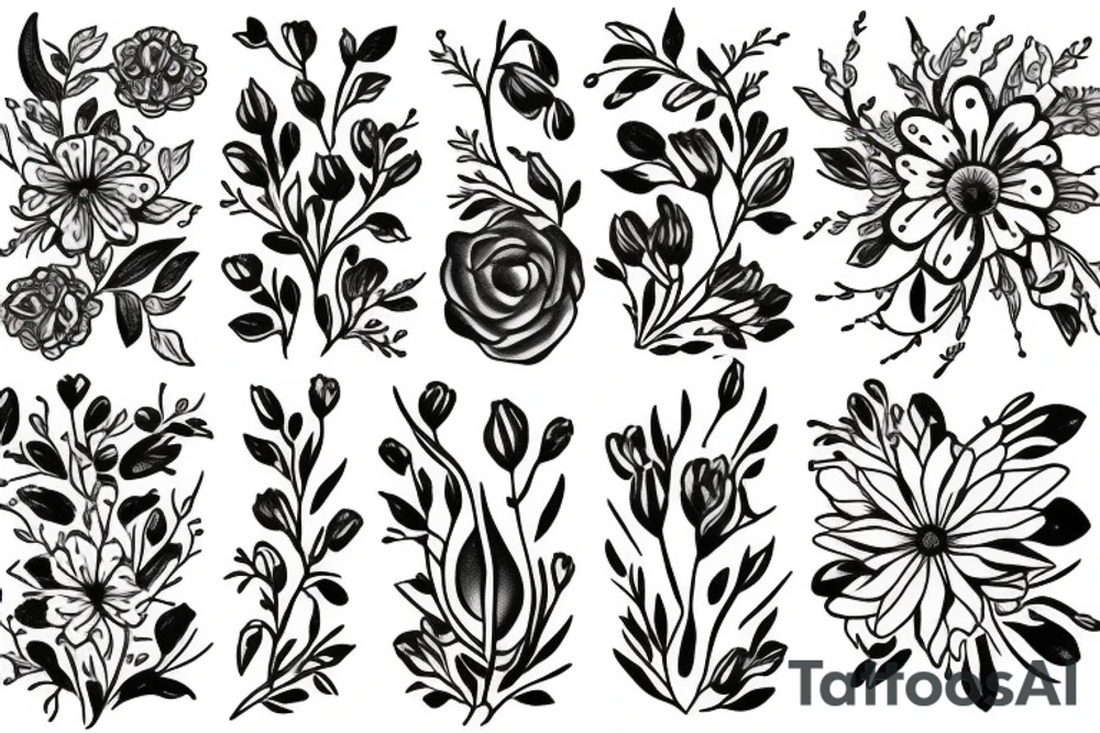 Flowers tattoo idea