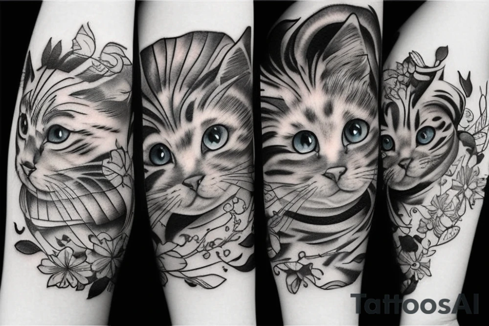 Three cats tattoo idea