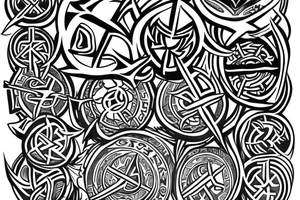 viking fore arm, vegvisir, runes tattoo idea