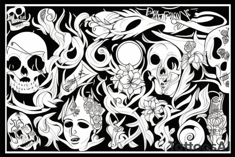 pain and pleasure tattoo idea