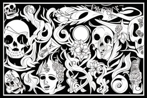 pain and pleasure tattoo idea