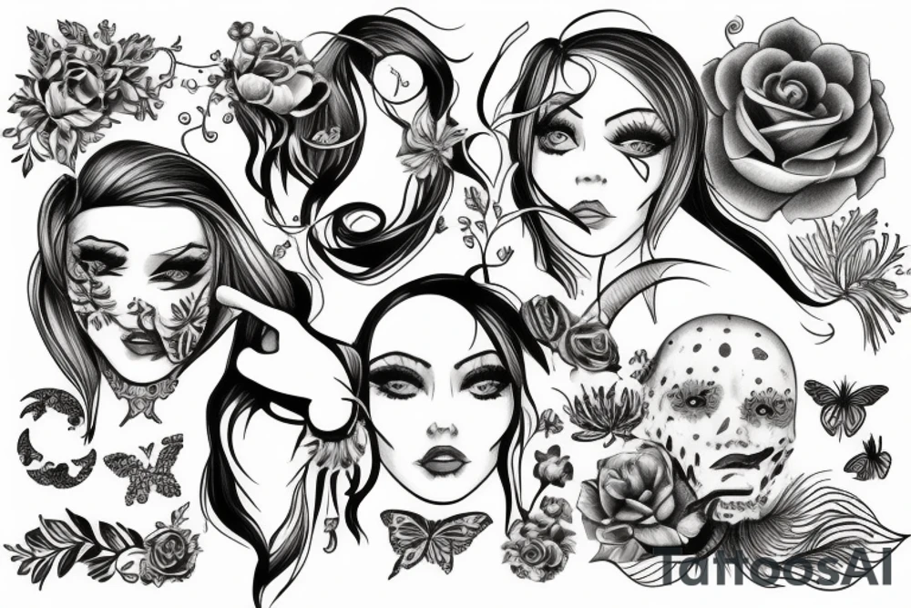 pain and pleasure tattoo idea