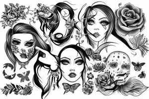 pain and pleasure tattoo idea