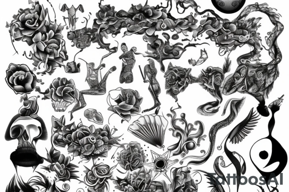 pain and pleasure tattoo idea