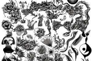 pain and pleasure tattoo idea
