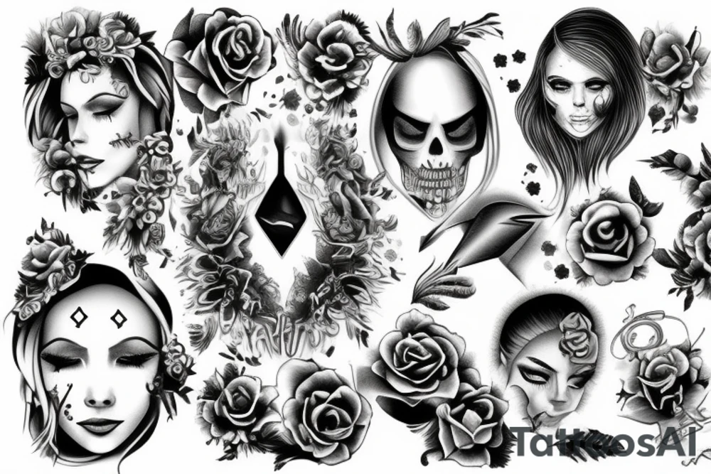 pain and pleasure tattoo idea