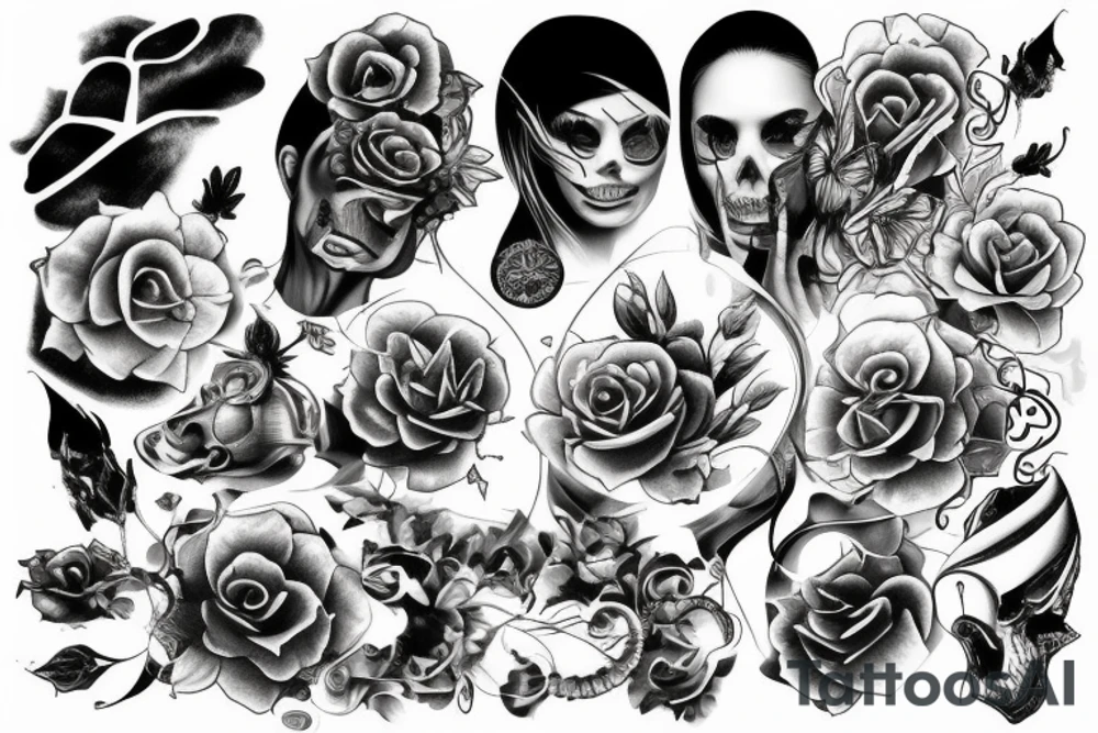 pain and pleasure tattoo idea