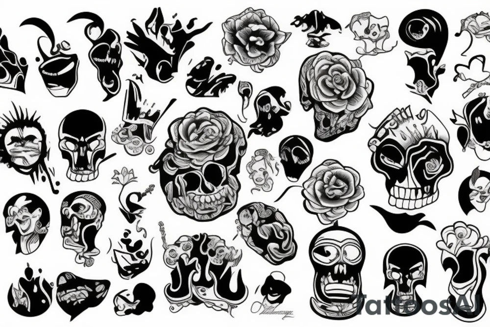 pain and pleasure tattoo idea