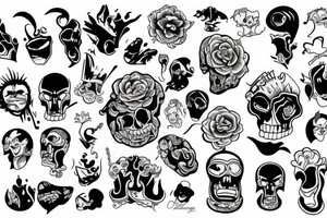 pain and pleasure tattoo idea
