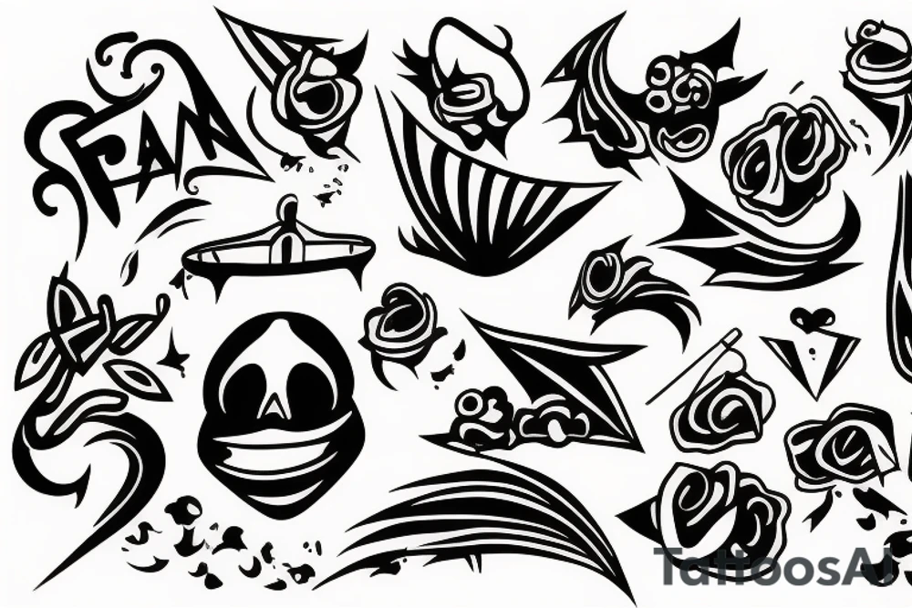 pain and pleasure tattoo idea