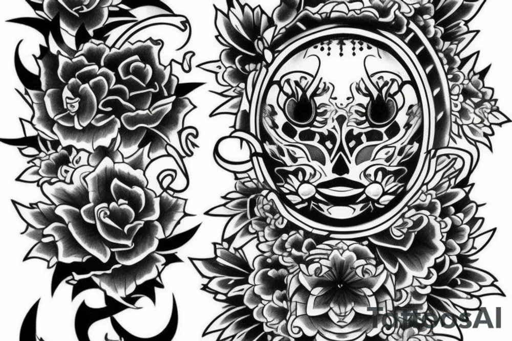 It should be on the arm 2 styles first one is Japanese style and the second one is just inked tattoo with some ornaments tattoo idea