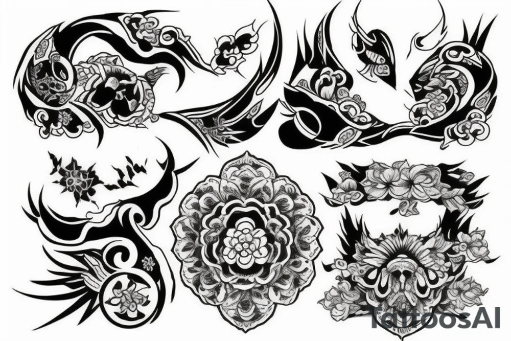 It should be on the arm 2 styles first one is Japanese style and the second one is just inked tattoo with some ornaments tattoo idea