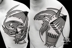 Rocket with "rocket fuel" written tattoo idea