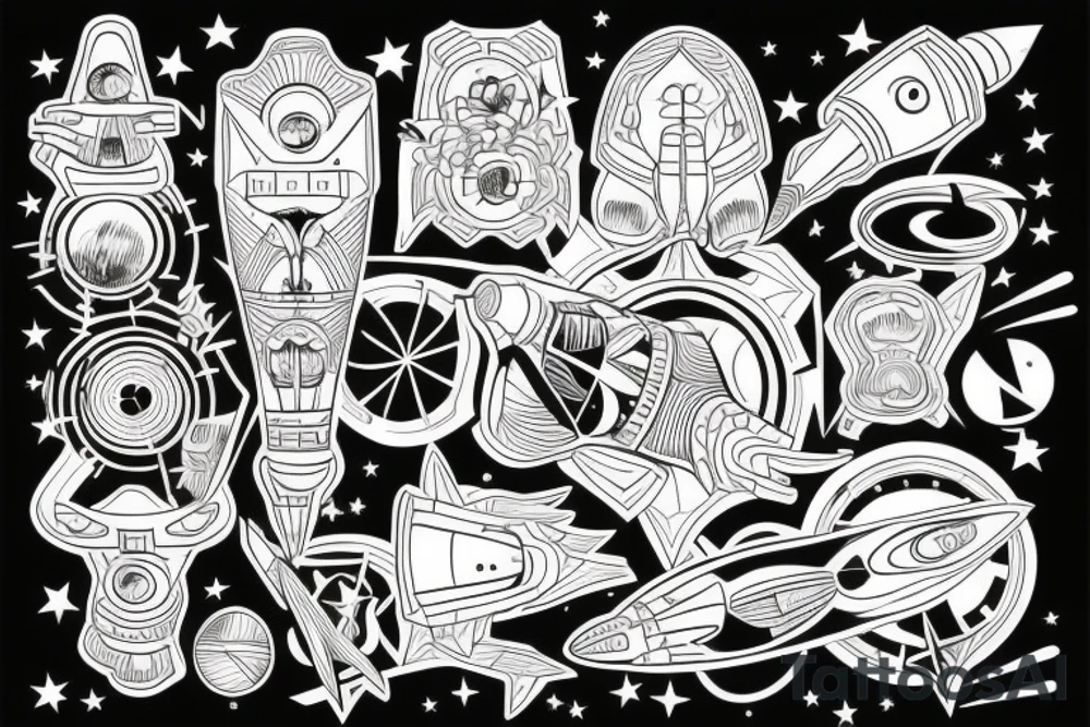 Rocket tattoo idea