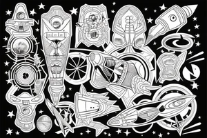 Rocket tattoo idea