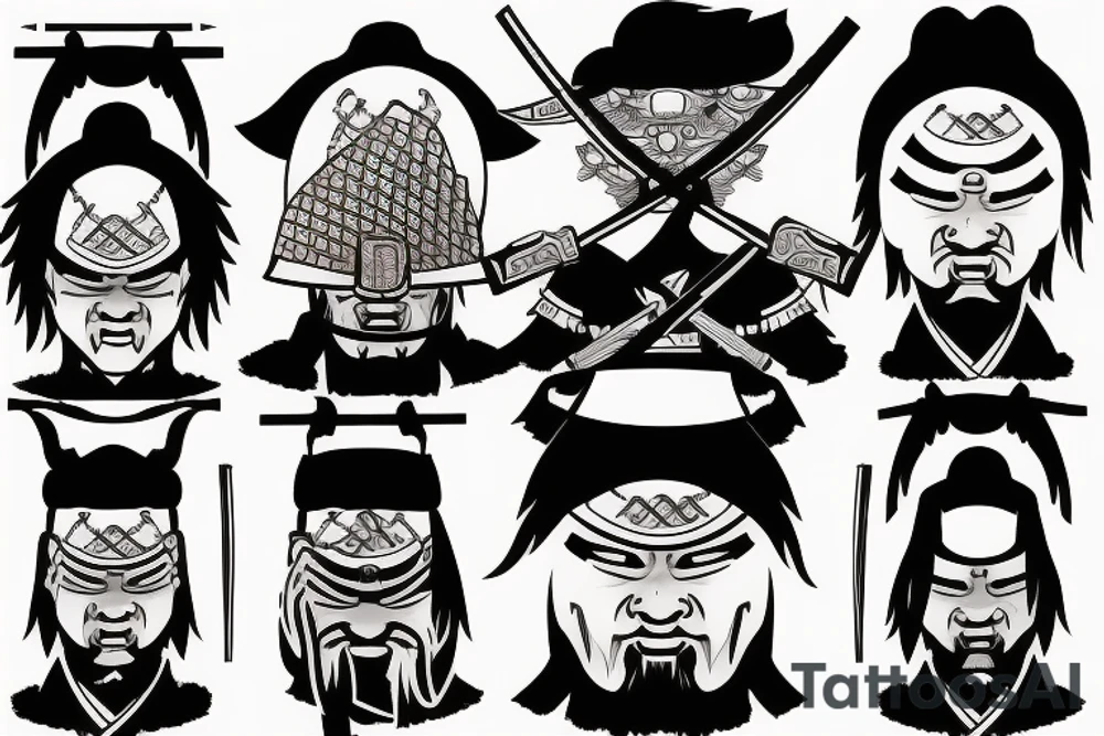Japanese Samurai Theme tattoo idea