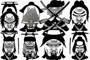 Japanese Samurai Theme tattoo idea