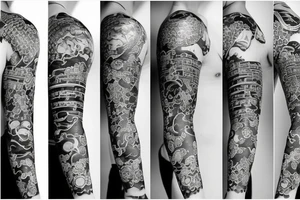 Japanese Samurai Sleeve tattoo idea