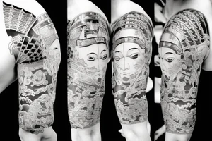 Japanese Samurai Sleeve tattoo idea