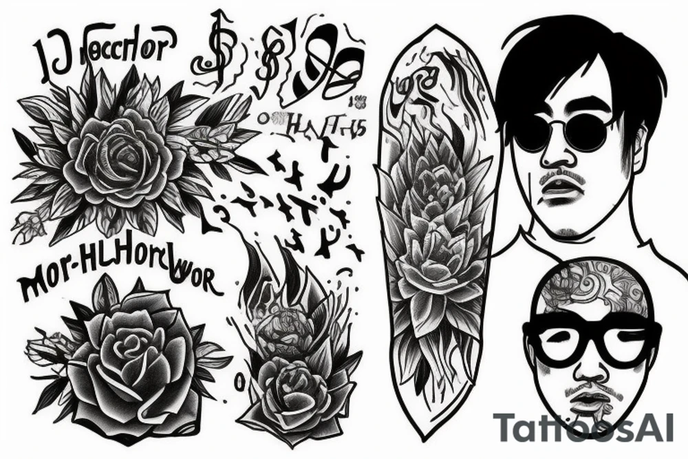 A tattoo inspired by the music of the artist Joji and specifically his album Nectar, which I think is great. I love the songs Run, Daylight, Mr. Hollywood tattoo idea