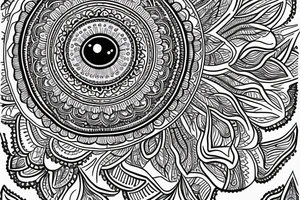 Eye with mandala tattoo idea