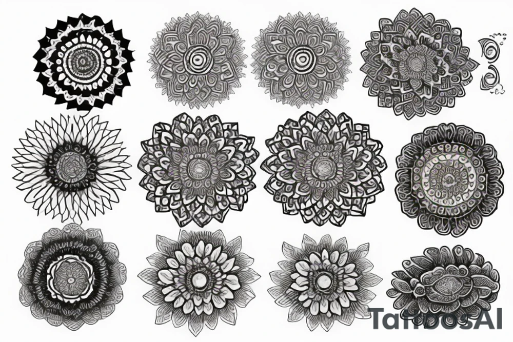 Eye with mandala tattoo idea