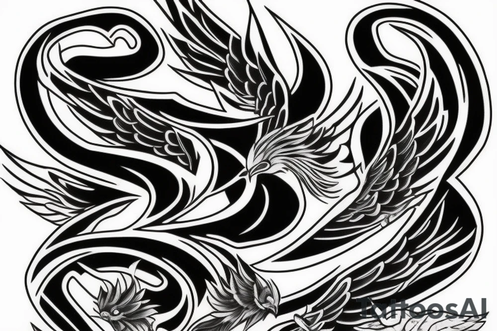 Phoenix neotraditional tattoo idea