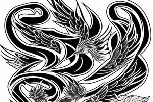 Phoenix neotraditional tattoo idea
