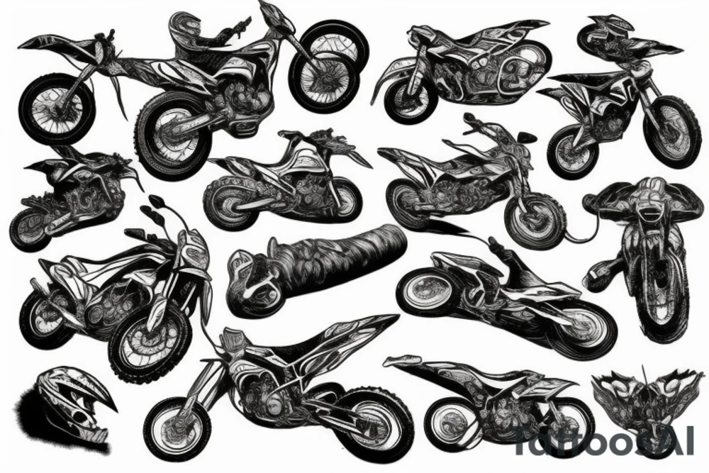Dirtbike tattoo idea