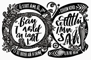 A awesome Christian fish with the phrase “Be still and know I am God” Psalms 46:10 tattoo idea