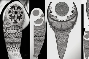 Portuguese Camino scallop shell tattoo idea