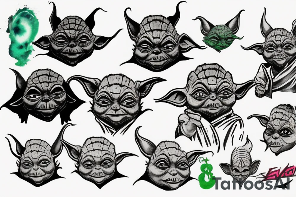 Evil Yoda tattoo idea