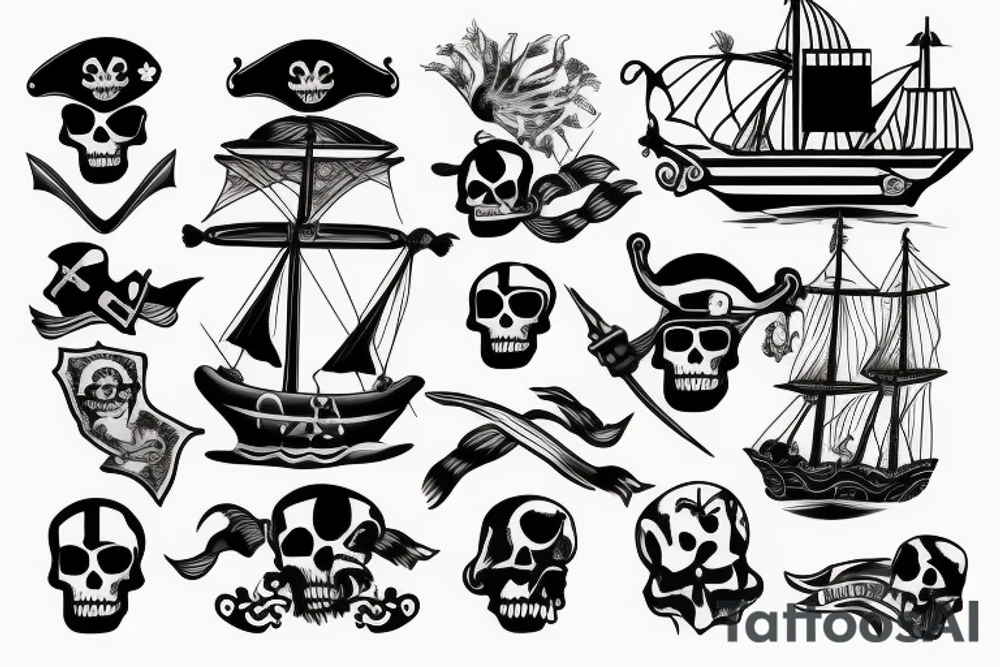 Pirate ship tattoo idea