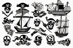 Pirate ship tattoo idea