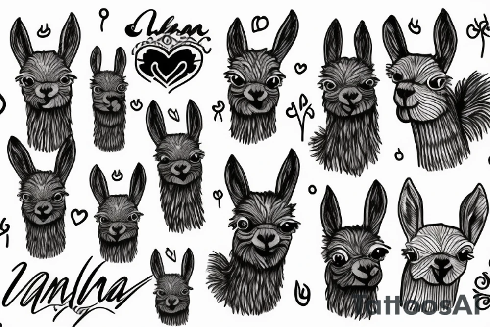 llama tattoo idea