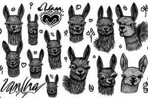 llama tattoo idea
