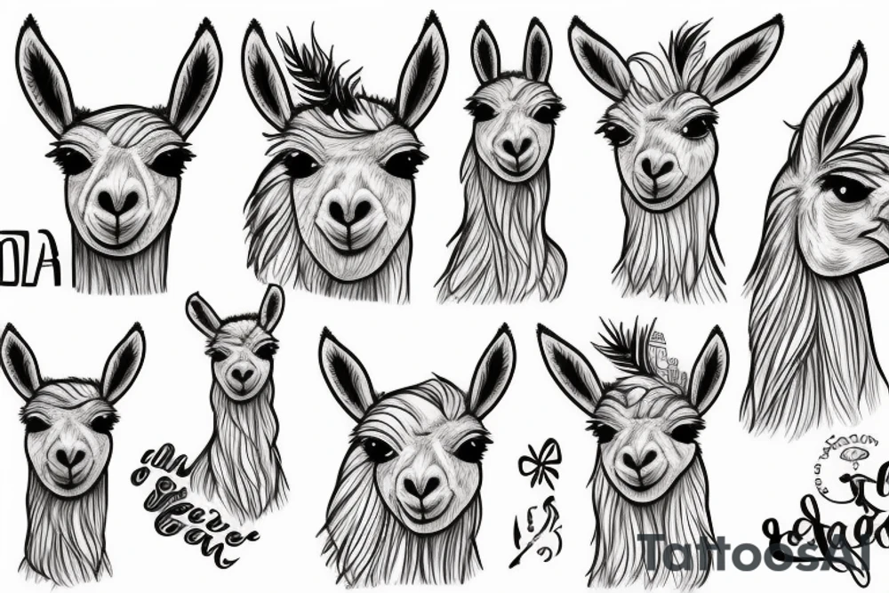 llama tattoo idea