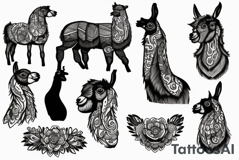llama tattoo idea