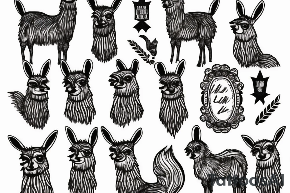 llama tattoo idea