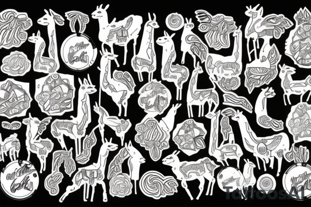 llama tattoo idea