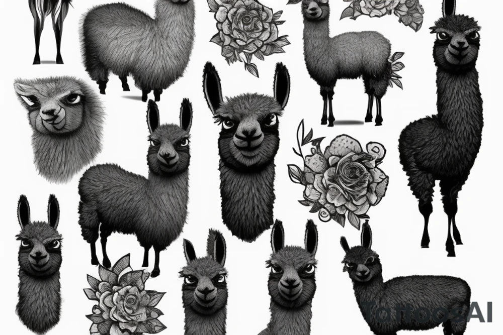 llama tattoo idea