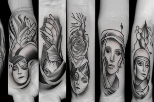 The names Falyn, Marisa and Brandon made into a wrist tattoo tattoo idea