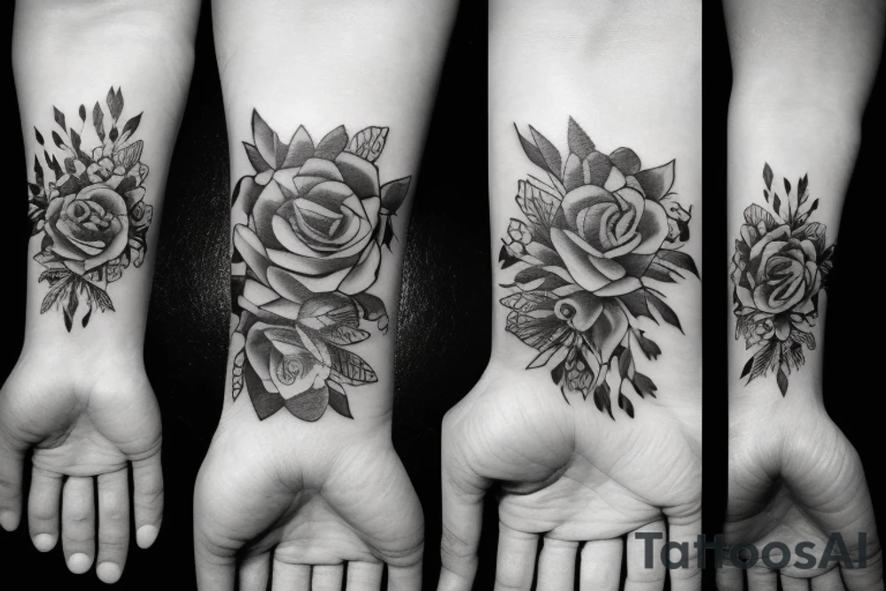 The names Falyn, Marisa and Brandon made into a wrist tattoo tattoo idea