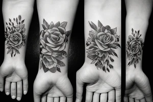 The names Falyn, Marisa and Brandon made into a wrist tattoo tattoo idea