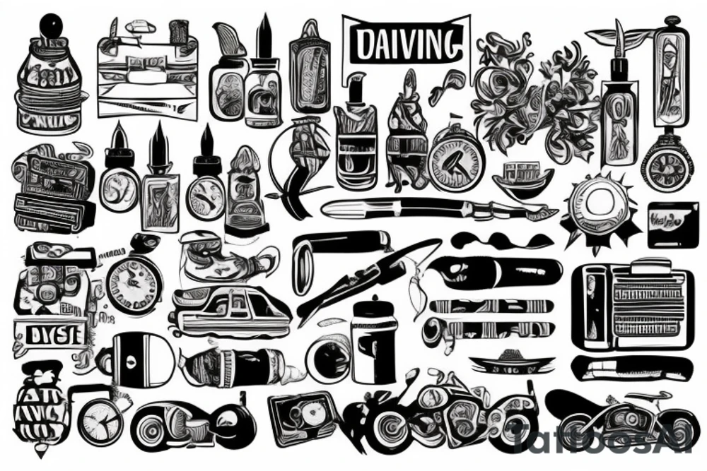 Traveling to the airport tattoo idea