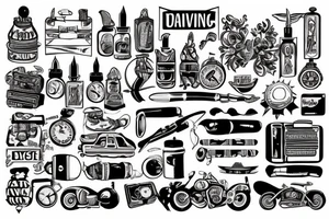 Traveling to the airport tattoo idea