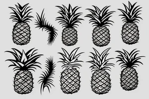 Upside down pineapple tattoo idea