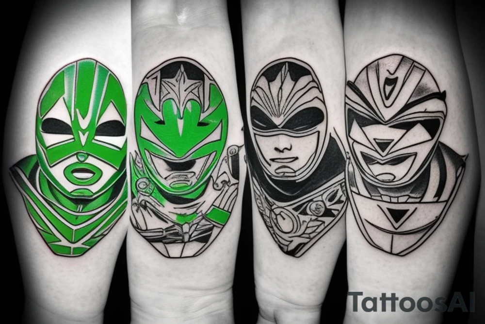 Power rangers Green ranger power coin tattoo idea